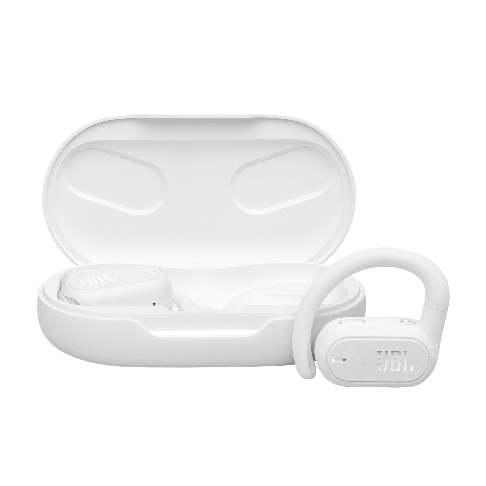 JBL Soundgear Sense - White - True wireless open-ear headphones - Hero